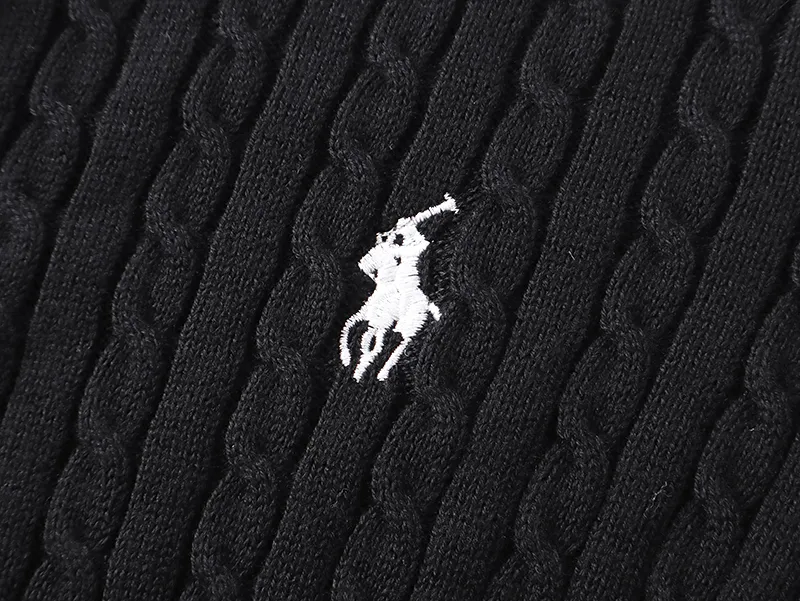 Style number: 2501 P200 Polo Ralph Lauren sweater Pony embroidered cable style single-breasted long-sleeved knit Color: White Pink Black Navy Gray Size: S (90-100) m (110-120) L (130-140) xL (150-160)